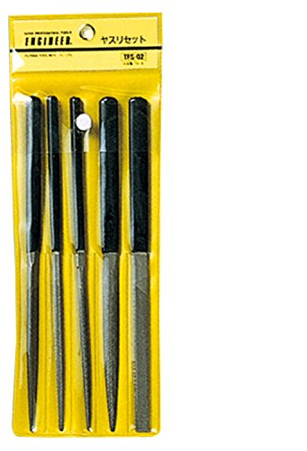 5 Piece Mixed Precision mini File Set (Smaller Sized Needle Type Files). Made in Japan. ENGINEER tfs-02