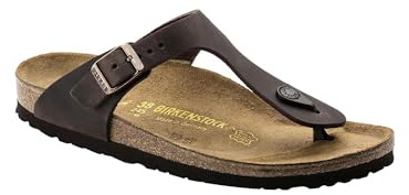 Birkenstock Damen Gizeh Oiled Leather Franca SFB Rv Sndcstl Nb, Habana, 37 EU