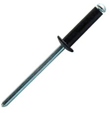 Scell-it - Rivet aluminium et acier-tete plate laquee noire - Ø mm.4,8 - Long. mm.10 - Cond..250 -
