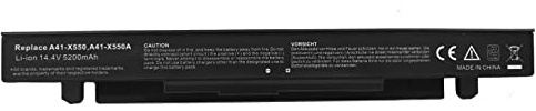 7xinbox 14.8V 5200mAh A41-X550A A41-X550 Batteria per laptop compatibile con ASUS A450 A450C A550C A550L F450 F550 K550 P550 R510 X450 X450C X450E X450EA X450V X452 X452C X452E X550 X550C X550CA