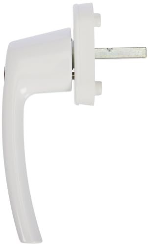 Fenstergriff Roto Line abschließbar 40 Nm verkehrsweiß mit Schrauben Vierkantstift 7 x 32 mm