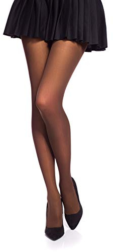 Romartex Colourful Microfiber 20 Denier Tights, L, dark brown