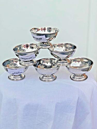HomeGoods Stainless Steel Ice Cream Sundae Gelato Kulfi Pudding Desert Serving Bowl Cup (12)