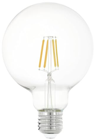 EGLO E27 LED Lampe, Glühbirne Globe, warmweiß. Ø 9,5 cm | Leuchtmittel für Retro Beleuchtung, 4 Watt (entspricht 40 Watt), 470 Lumen, warmweiß, 2700 K, Edison Birne G95