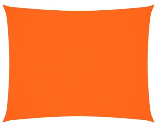 vidaXL Toldo Parasol Lona Protector Solar Sombra de Patio Jardín Terraza Balcón Parque Infantil Exterior de Vela Rectangular Tela Oxford Naranja 5x7 m