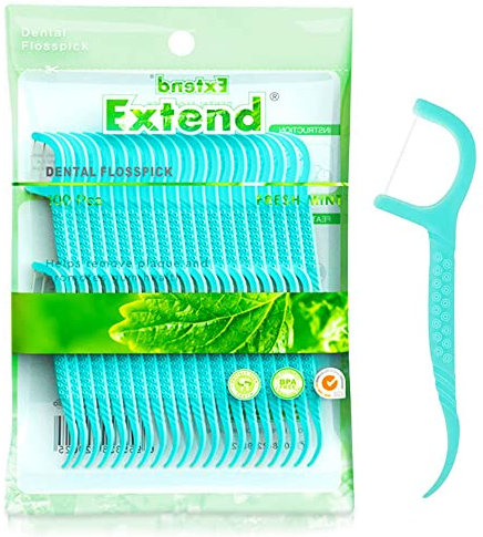 Dental Floss Picks,Dental Floss Sticks for Teeth Cleaning(100Pcs,Mint)