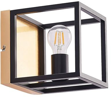 Lindby Wandleuchte, Wandlampe Innen Miravi (Retro Vintage Antik) in Schwarz aus Metall (1 flammig E27) - Wandstrahler Wandbeleuchtung Schlafzimmer/Wohnzimmer Wohnzimmerleuchte