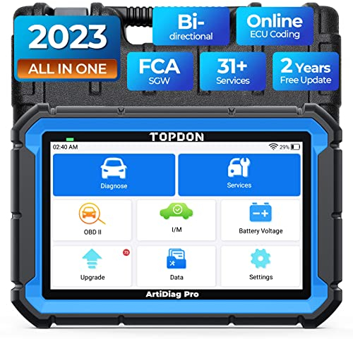 TOPDON Diagnosegerät Auto ArtiDiag Pro, Online-Codierung&Bidirektionale Steuerung, Vollständige Systemdiagnose auf OE-Ebene, 35+Servicefunktionen, 2 Jahre kostenloses Update