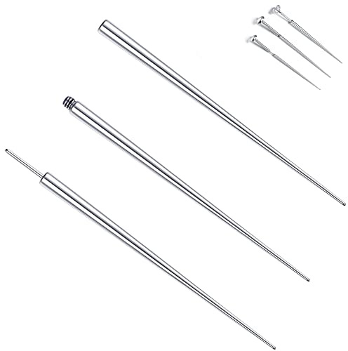 FIOROYAL 3 st 316L Kirurgiskt stål Piercing Taper Insertion Pins Body Taper 14G 16G 18G Piercings Kit Assistentverktyg för öron/näsa/läpp/ögonbryn/mage/nipplar/tunga piercing bytesverktyg Bår 1.6