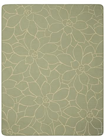 Villeroy & Boch® Kuscheldecke Socculent Meadow, Tagesdecke in 150x200 cm | Made in Germany, Kuscheldecke aus Baumwollmischgewebe, OEKO-TEX Made in Green, hochwertige Couchdecke mit floralem Design