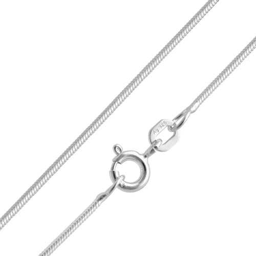 trendor Feine Schlangenkette 925 Silber Kette Damen 1,1 mm Halskette 15685 | für Frauen, elegante Geschenkidee