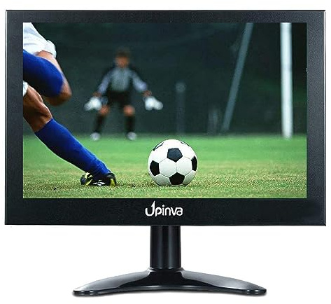 Upinva CCTV-Monitor für kleine Monitore HDMI 10,1 Zoll Metallabdeckung mit USB AV VGA BNC Sicherheitsüberwachung für Heimbüros 1280 x 800 HD-Bildschirm mit eingebautem Lautsprecher