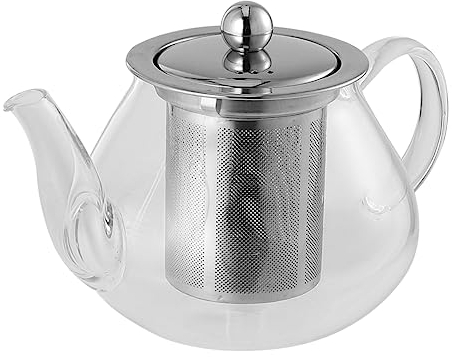 LeGDOr Glass Filter Teapot Glass Teapot Borosilicate Kettle Stainless Tea Kettle Stainless Steel Tea Kettle Stovetop Kettle Transparent Tea Pot Glass Teaware Thicken Set Tea Utensils