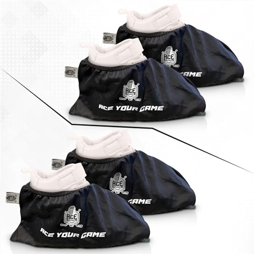 ACE HOCKEY Slide Board tossor för smidig glidning (återanvändbar, tvättbar) – kompatibel med alla fitnes/hockey slideboards – slip-on skodesign – en storlek passar alla
