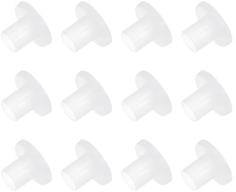 Kozelo 12pcs Nylon Flanged Sleeve Bearings [4mm Bore x 5mm OD x 7mm Length] Nylon Plastic Bushings for Shaft, White