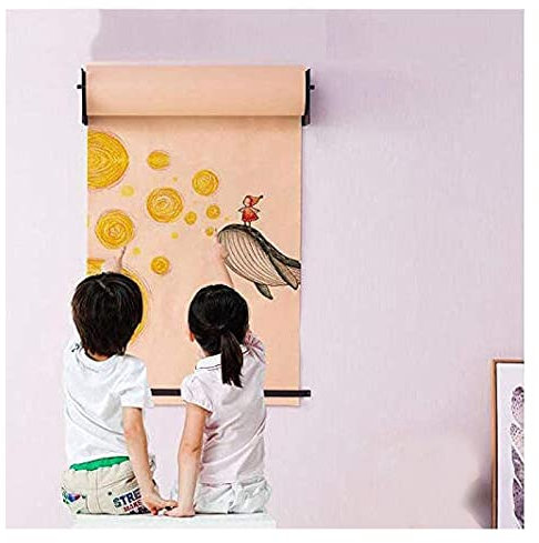 XNYXLPP Kraftpapierspender und -Schneider – für Büro/Küche/Kinderzimmer, an der Wand montiertes Kinder-Doodle-Zeichenbrett, 14/26/38/50 breit (Steel Frame Wide)