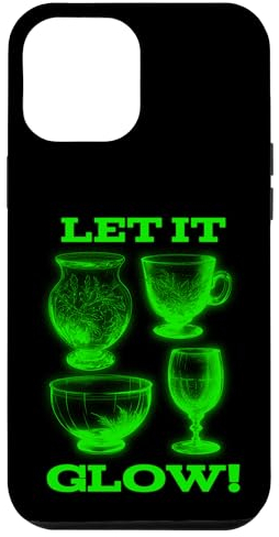 Let It Glow! Glowing Glassware Green Glowing Uranium Glass Case for iPhone 13 Pro Max
