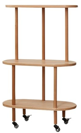 CCYENG Pflanzenständer Pflanzenregal Pflanzentisch Holz Pflanzenständer Indoor Einstöckiger Pflanzenständer Für Zimmerpflanzen Mit Rollen Pflanzenhalter Blumenständer