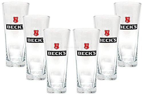 Becks Bierglas Glas Gläserset - 6x Biergläser 0,3L