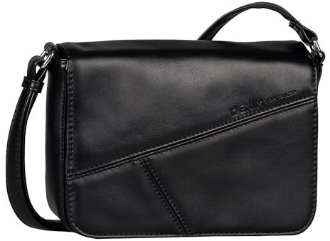 TOM TAILOR Denim Milla Damen Überschlagtasche Umhängetasche Klein Schwarz