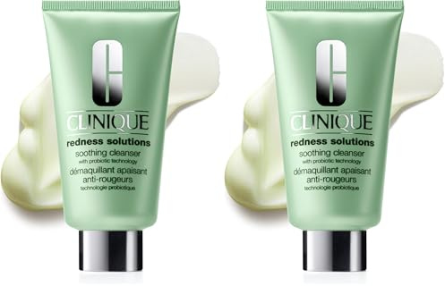 Clinique Redness Solutions Soothing Cleanser | Ölfreier Gesichtsreiniger mit Probiotischer Technologie | Für empfindliche Haut, Rosacea & Rötungen | Sanfte Reinigung