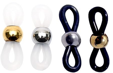 TOGEVAL 40stücke Brillenhalterkette Mit Verstellbarem Metallring Brillenkettenzubehör Aus Silikon Rutschfester Brillenhalter Für Brillenbügel Brillenseil Mit Gummiring Für Home Office Und