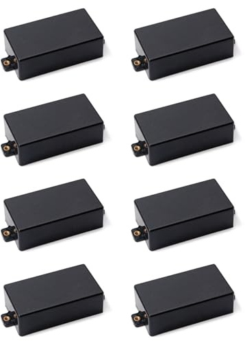 Fegtrtyoa 8X Kunststoff Versiegelt Humbucker Pickup Cover Fit SQ Pickup Gitarrenteile (Schwarz)