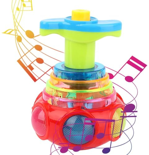Giocattolo con trottola musicale - Giocattolo con trottola musicale brillante a LED per bambini | Dreidel musicale lampeggiante luminoso per bambini, divertente giroscopio giocattolo per bambini, idea