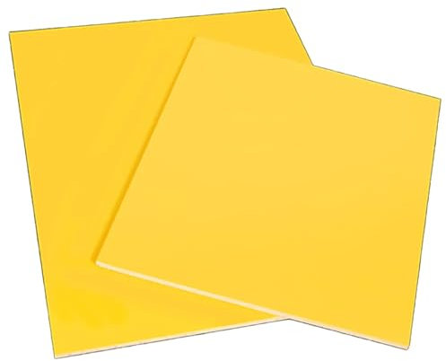 SAJMAKUWLA Epoxy Plate, Gelbe Glasfaserplatte, 2 Stück, Dicke 0,5 mm, 0,8 mm, 1 mm, 1,5 mm, 2 mm, 3 mm, 4 mm, Hochtemperatur-3240-Epoxidharzplatte for den Modellbau(300x300mmx0.8mm)