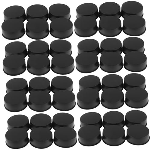 Mikikit 100pcs Hinge Hole Covers Flush Cabinet Hinge Caps Top Covers Small Caps Desk for Kitchen Cabinets Soft Close Easy Installation