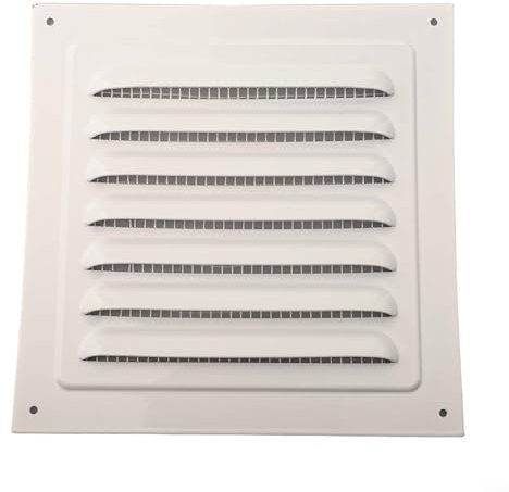 Griglia di ventilazione quadrata in metallo, con rete, per aperture di condotti a soffitto (165 x 165 mm)