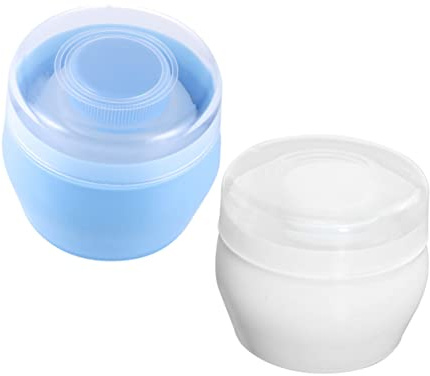Toddmomy 2stücke Puderquaste Box Für Junge Mädchen Leere Puder Dose Mit Puff Für Zuhause Praktische Aufbewahrung Für Babypuder Und Körperpuder Für Reisen Und Täglichen Gebrauch