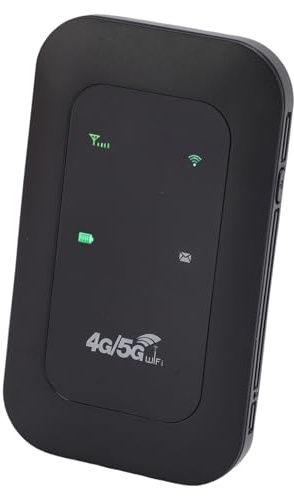 VELATEMOR Hotspot WiFi Portatile Sbloccato 4G LTE con Slot per Schede SIM - Nessun Router Mobile a Contratto per Viaggi, Batteria da 300 Mbps (10H) USB C, Collega 10 Dispositivi (2100 mAh)