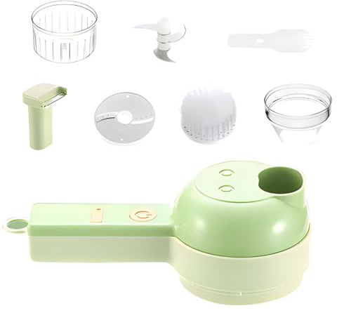 Affetta Verdure Elettrico Professionale - Affetta Verdure Elettrico Picolo | Tritatutto Da Cucina Elettric0 Potente | Robot Da Cucina 4 In 1 Tritacarne Per Aglio, Tritacarne Per Cipolle