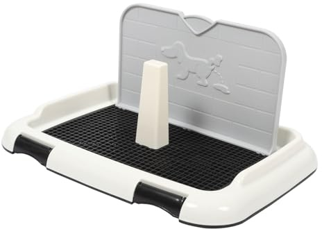 FIXOSHEE Großes Hundetoilette Tablett aus Stabilem Kunststoff Spritzschutz für Welpen und Kleine Hunde Rutschfestes Indoor Töpfchentraining mit Hoher Kapazität Einfach zu Reinigen und
