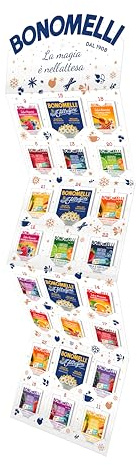 Bonomelli - Calendario dell'Avvento - 24 Bustine assortite: 14 Infusi Fruttosi, 4 Camomille Filtrofiore, 6 Infusi Armoniosi - Idea Regalo Originale per Natale e Benessere