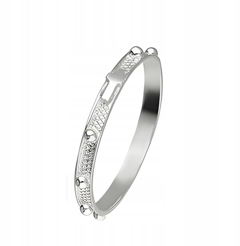 Ulex Premium 925 Sterling Silber Ringe Bandring Rosenkranz Schmal Poliert Elegant Zeitlos Handgefertigt Klassischer Unisex Silberring Ohne Stein Größe 53