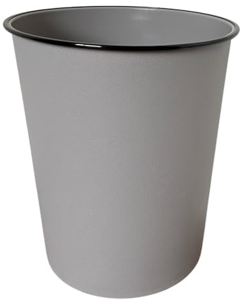 LSC Round Trash Can Bin Lightweight & Sturdy Plastic 5L Waste Paper Bin for Office Kitchen Bedroom & Bathroom Waste Basket Garbage Can Home Office Accessories (PACK OF 1, GREY)