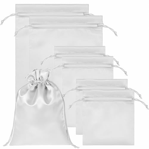 6 sacchetti per giocattoli, in raso di seta di qualità, con coulisse, regolabili, in microfibra, organizer per giocattoli, borse regalo, borse pieghevoli, per donne, uomini, giocattoli, biancheria