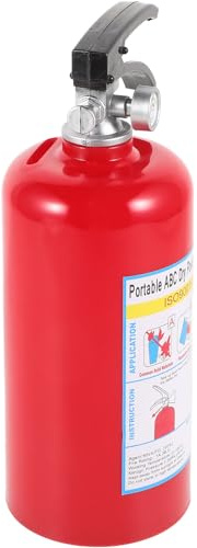 Salvadanaio a Forma di Estintore Rosso in Abs, Stile Home Decor | Compartimento Nascosto per Piccoli Oggetti, Accesso Rapido, Organizzazione Discreta e Sicura