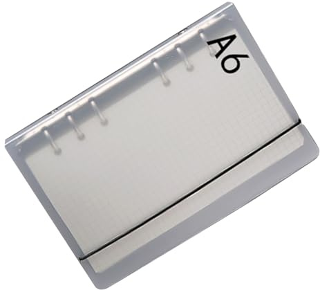 Haofy Couverture de Reliure Transparente pour Carnet de Notes, Dossier à Feuilles Mobiles Robuste pour le Travail de Bureau D'étude 7,28x4,92x1,18 Pouces (A6)