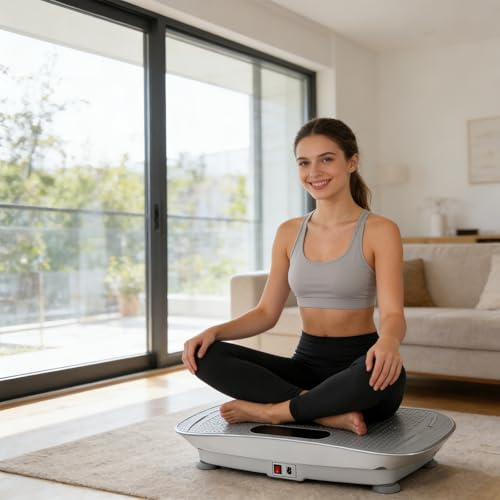 XUANYU Plateforme Vibrante Fitness Plateforme de Vibration Perte de Poids de Graisses à la Maison avec Haut-parleurs Bluetooth