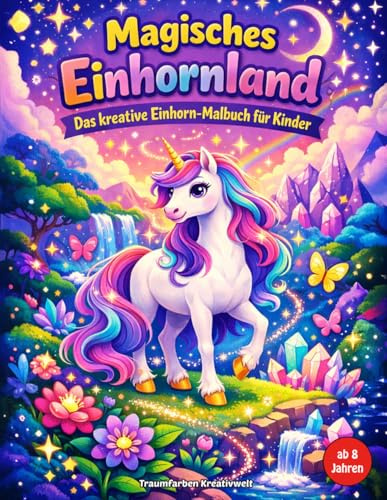 Magisches Einhornland - Einhorn Malbuch für Kinder ab 8 Jahren: 50 zauberhafte Einhörner und magische Welten zum Ausmalen | Kreativer Malspaß für Mädchen und Jungen (Magische Einhornwelt, Band 1)