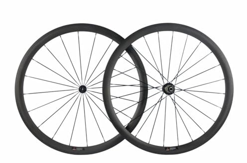 YNKJFOD 700C Carbon-Laufradsatz, 38/50/60/88 Mm Drahtreifenfelge, Basalt-Bremsfläche for Rennrad(Clincher_88MM_23MM)
