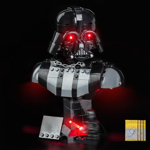 KIT LUCE LED COMPATIBILE CON LEGO 75439 Dark Vader busto (senza modello), kit di illuminazione decorativa compatibile con Lego Dark Vader busto modello di mattoni da costruzione