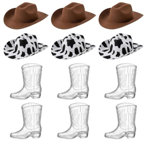 Kuwuarg Cowboy Boot Shot Glasses,12 pcs Western Party Plastic Shot Glasses | Western Party Decorations, Bachelorette Party Supplies, Plastic Construction, Compact Size, Adult Social Events.