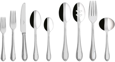 Villeroy & Boch Mademoiselle Besteckset für 12 Personen, 64-teilig, inklusive Servierteilen