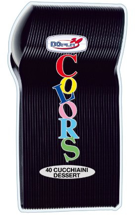 Doplà Cucchiai Dessert Neri Pz 40