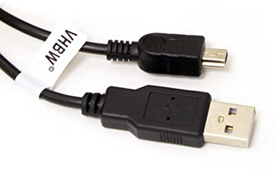 vhbw Cavo di alimentazione Mini USB 1.0m compatibile con Gopro HD Hero 1, Hero 2, Hero 3, Hero 4