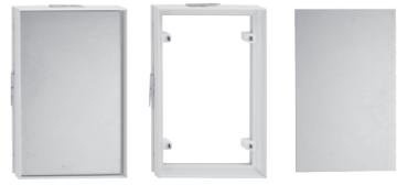 Fliesenrahmen Kunststoff weiß mit Magneten 306 x 309 mm